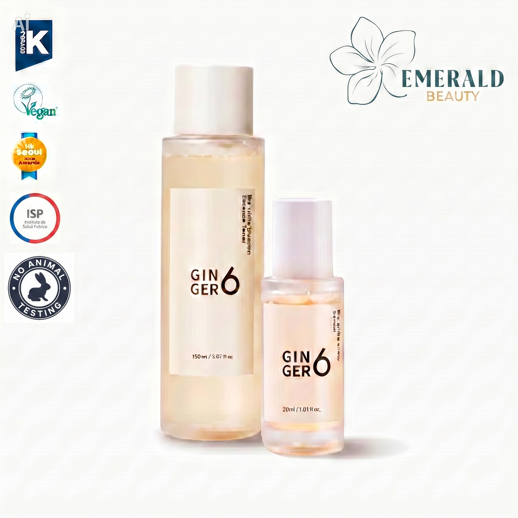 Pack Glow Radiante: Dúo Esencial Iluminador (Toner Essence + Serum) – Ginger6